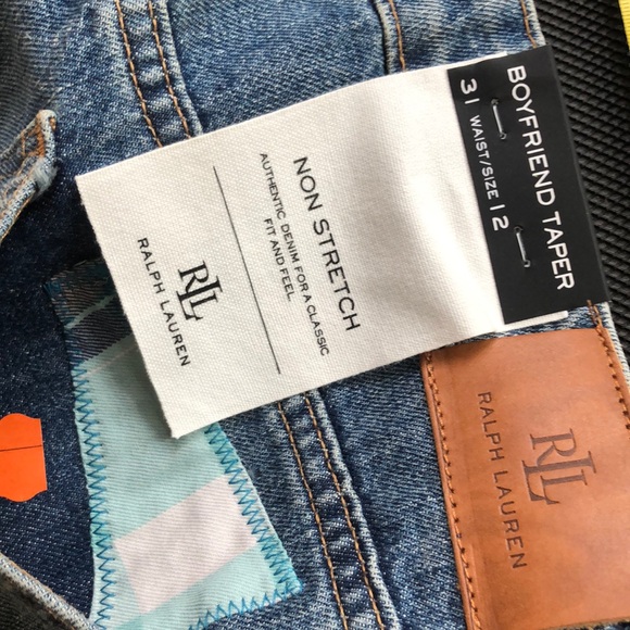 RALPH LAUREN (31/12) Patchwork Boyfried Taper authentic denim classic fit & feel - Picture 12 of 16